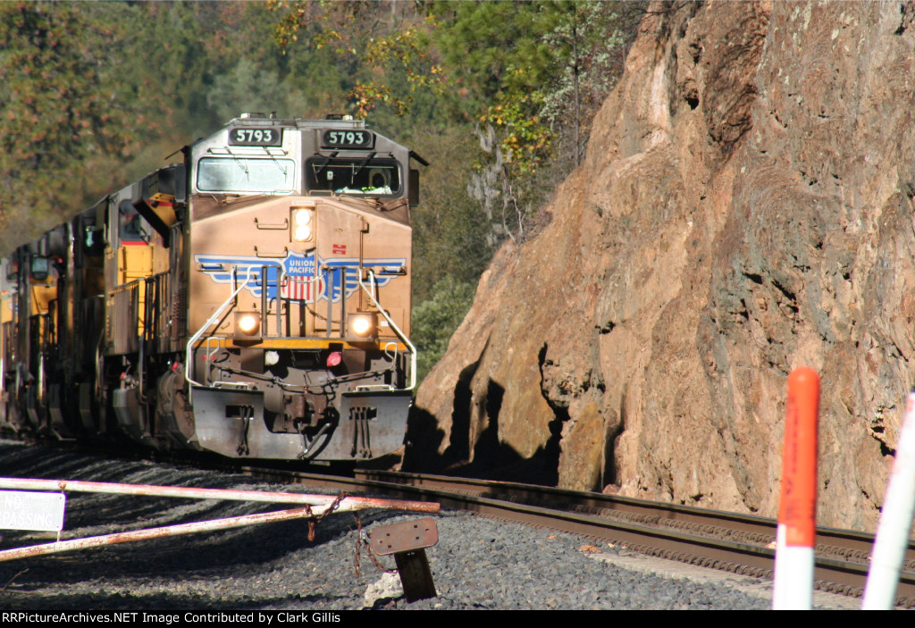 8 unit power move on their way to Roseville on the number 1 track